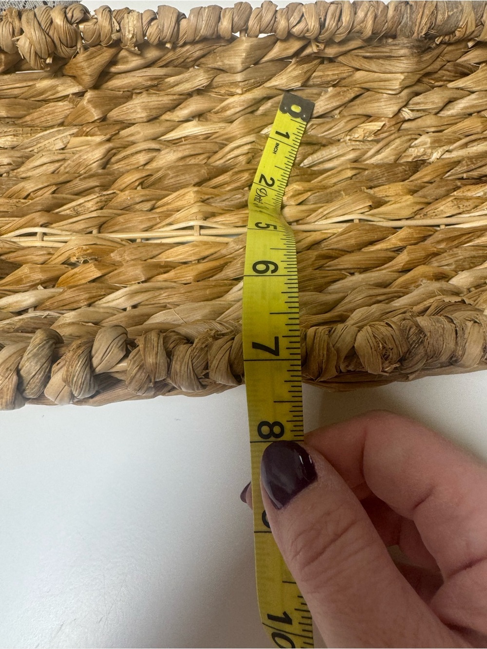 Handwoven Natural Seagrass Tray - Oval Decorative Basket - Picture 4 of 4